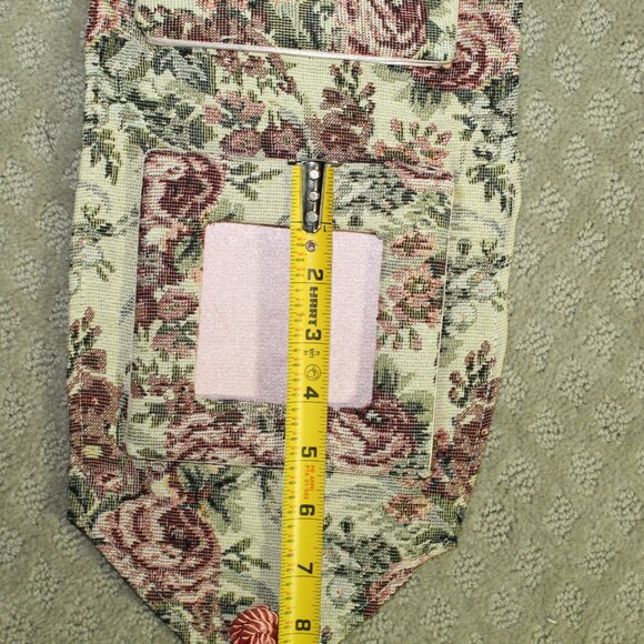 Vtg Mauve Maroon Ivory Fabric Tapestry Hanging 3 Frames Tapestry a 3x3 & (2) 3x5 - Picture 3 of 11